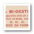 Rótulo de "Agua Bi-Destilada"